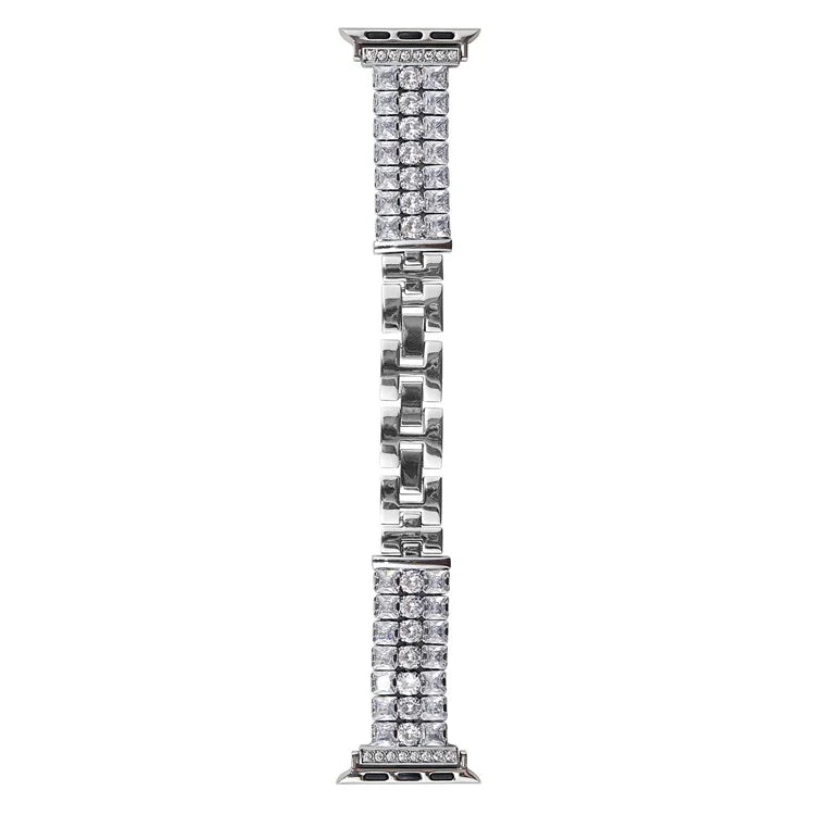 For Apple Watch Ultra 2 Ultra 49mm / Series 9 8 7 45mm / 6 5 4 SE (2022) SE (2023) SE 44mm / 3 2 1 42mm Strap Rhinestone Metal Watchband