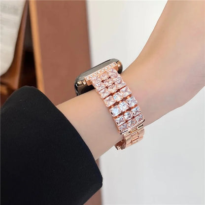 For Apple Watch Ultra 2 Ultra 49mm / Series 9 8 7 45mm / 6 5 4 SE (2022) SE (2023) SE 44mm / 3 2 1 42mm Strap Rhinestone Metal Watchband
