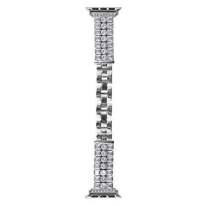For Apple Watch Series 9 8 7 41mm  /  6 5 4 SE (2022) SE (2023) SE 40mm  /  3 2 1 38mm Wrist Watch Band Rhinestone Metal Strap