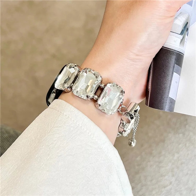 For Apple Watch Series 7 8 9 41mm / 6 5 4 SE (2023) SE (2022) SE 40mm / 3 2 1 38mm Bling Bands Drawstring Style Bracelet