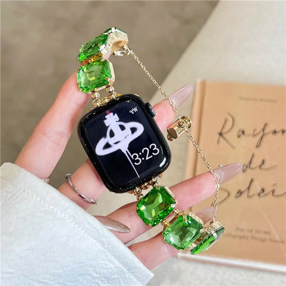 For Apple Watch Series 7 8 9 41mm / 6 5 4 SE (2023) SE (2022) SE 40mm / 3 2 1 38mm Bling Bands Drawstring Style Bracelet