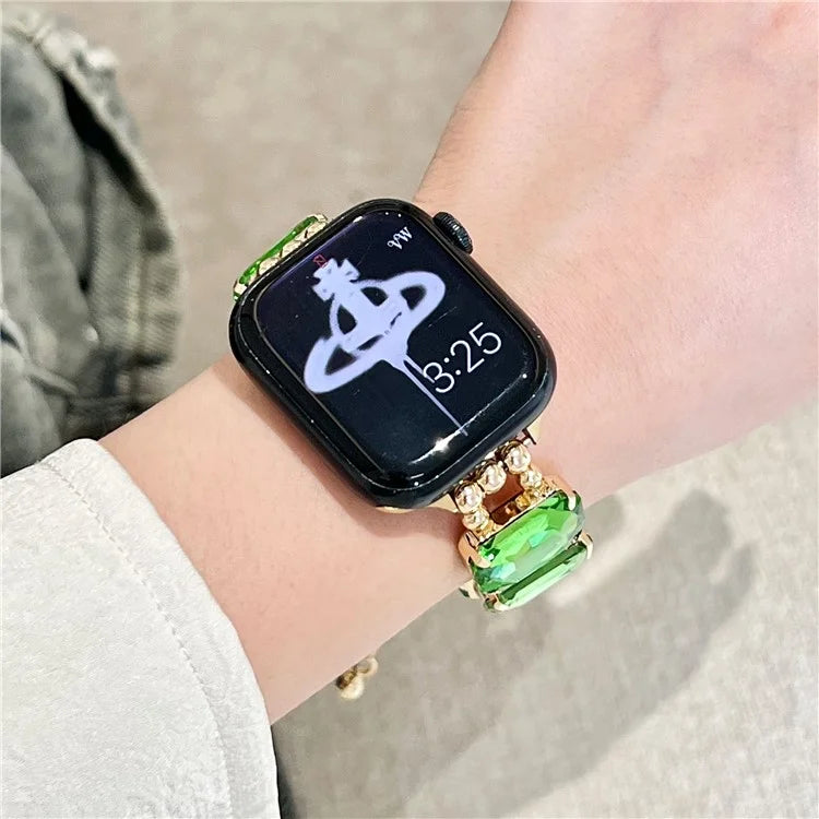 For Apple Watch Series 7 8 9 41mm / 6 5 4 SE (2023) SE (2022) SE 40mm / 3 2 1 38mm Bling Bands Drawstring Style Bracelet