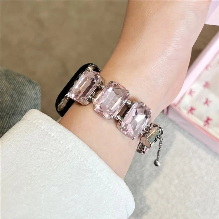 For Apple Watch Ultra 2 Ultra 49mm / Series 9 8 7 45mm / 6 5 4 SE (2022) SE (2023) SE 44mm / 3 2 1 42mm Gem Watch Strap Bracelet