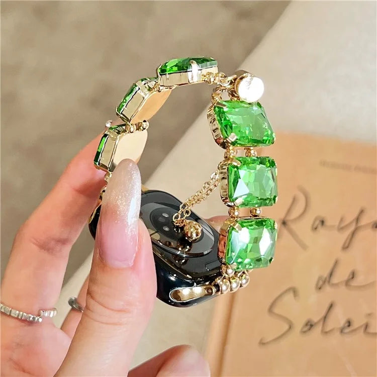 For Apple Watch Ultra 2 Ultra 49mm / Series 9 8 7 45mm / 6 5 4 SE (2022) SE (2023) SE 44mm / 3 2 1 42mm Gem Watch Strap Bracelet