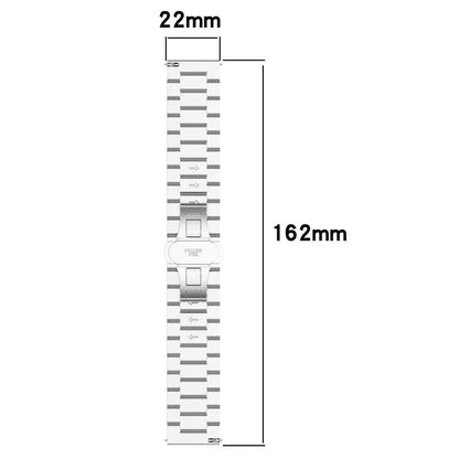 For Samsung Galaxy Watch 46mm / Huawei Watch GT 4 46mm / Xiaomi Watch 2 Pro 22mm Stainless Steel Watch Strap