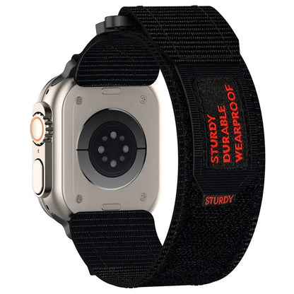 For Apple Watch Ultra 2 Ultra 49mm / Series 9 8 7 45mm / 6 5 4 SE (2023) SE (2022) SE 44mm / 3 2 1 42mm Fastening Watchband Nylon Strap