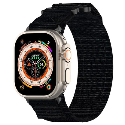For Apple Watch Ultra 2 Ultra 49mm / Series 9 8 7 45mm / 6 5 4 SE (2023) SE (2022) SE 44mm / 3 2 1 42mm Fastening Watchband Nylon Strap