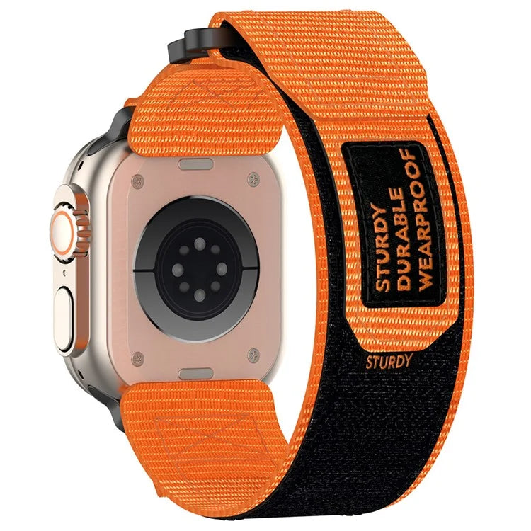 For Apple Watch Ultra 2 Ultra 49mm / Series 9 8 7 45mm / 6 5 4 SE (2023) SE (2022) SE 44mm / 3 2 1 42mm Fastening Watchband Nylon Strap