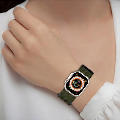 For Apple Watch Series 9 8 7 41mm / 6 5 4 SE (2023) SE (2022) SE 40mm / 3 2 1 38mm Nylon Band Sticky Magic Clasp Bracelet
