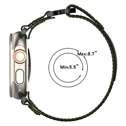 For Apple Watch Series 9 8 7 41mm / 6 5 4 SE (2023) SE (2022) SE 40mm / 3 2 1 38mm Nylon Band Sticky Magic Clasp Bracelet