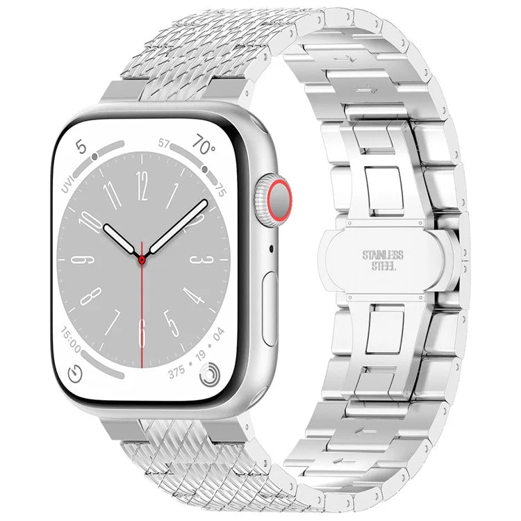 For Apple Watch Ultra 2 Ultra 49mm  /  9 8 7 45mm  /  6 5 4 SE (2022) SE (2023) SE 44mm  /  3 2 1 42mm Watch Bracelet Stainless Steel Strap