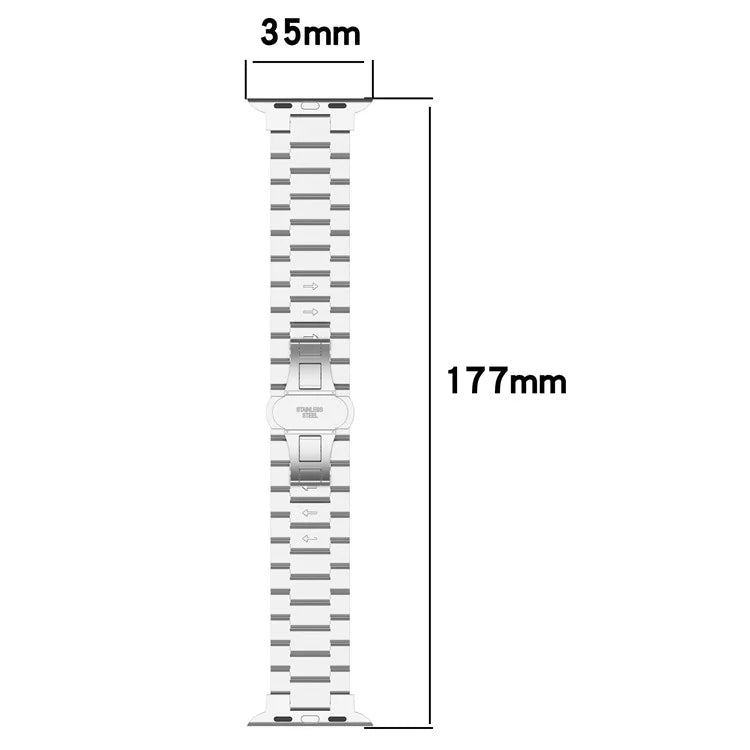 For Apple Watch Ultra 2 Ultra 49mm  /  9 8 7 45mm  /  6 5 4 SE (2022) SE (2023) SE 44mm  /  3 2 1 42mm Watch Bracelet Stainless Steel Strap