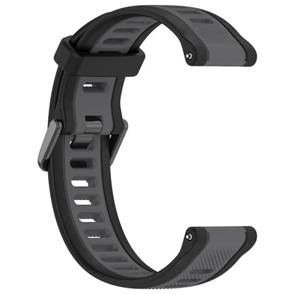 For Huawei Watch GT 2 / 3 / 3 Pro / Samsung Galaxy Watch6 Classic Silicone Band 20mm Dual-Color Textured Watch Strap