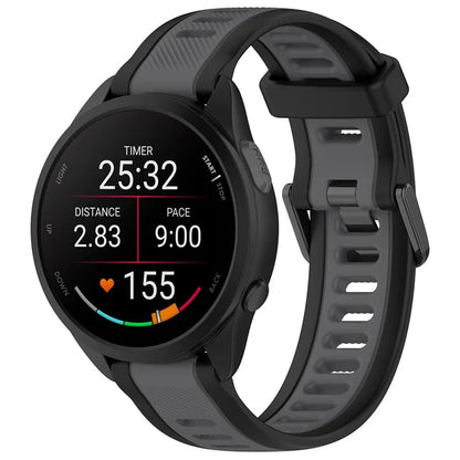 For Huawei Watch GT 2 / 3 / 3 Pro / Samsung Galaxy Watch6 Classic Silicone Band 20mm Dual-Color Textured Watch Strap