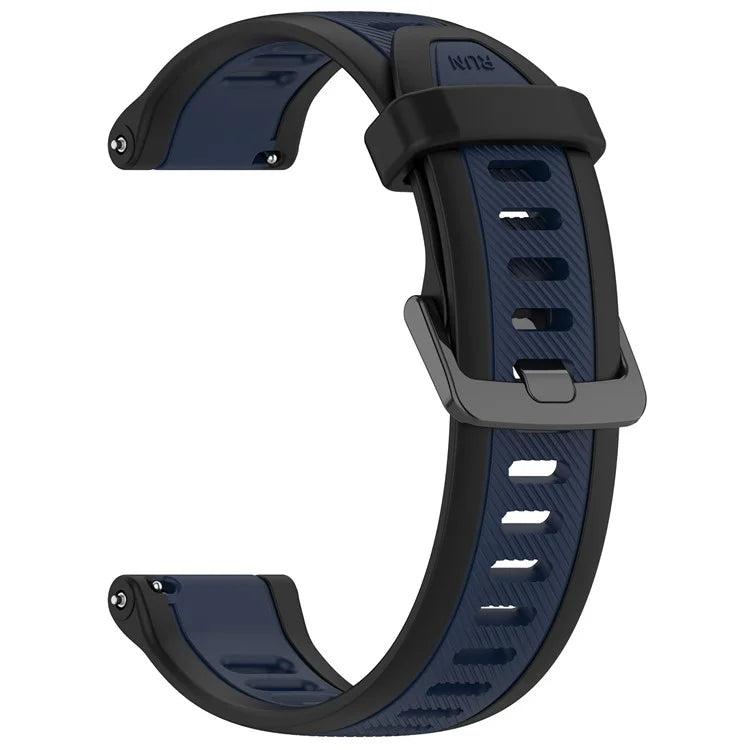 For Huawei Watch GT 2 / 3 / 3 Pro / Samsung Galaxy Watch6 Classic Silicone Band 20mm Dual-Color Textured Watch Strap