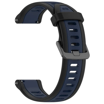 For Huawei Watch GT 2 / 3 / 3 Pro / Samsung Galaxy Watch6 Classic Silicone Band 20mm Dual-Color Textured Watch Strap
