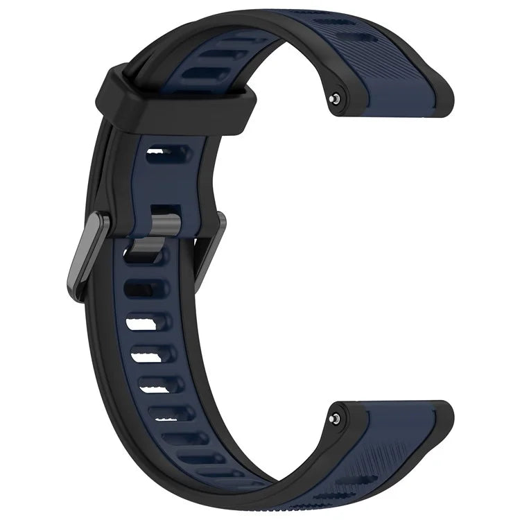 For Huawei Watch GT 2 / 3 / 3 Pro / Samsung Galaxy Watch6 Classic Silicone Band 20mm Dual-Color Textured Watch Strap