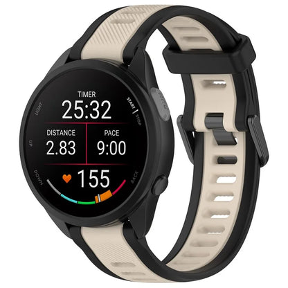For Huawei Watch GT 2 / 3 / 3 Pro / Samsung Galaxy Watch6 Classic Silicone Band 20mm Dual-Color Textured Watch Strap