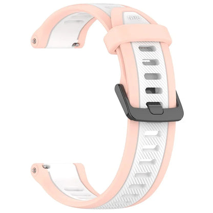For Huawei Watch GT 2 / 3 / 3 Pro / Samsung Galaxy Watch6 Classic Silicone Band 20mm Dual-Color Textured Watch Strap