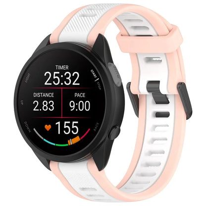 For Huawei Watch GT 2 / 3 / 3 Pro / Samsung Galaxy Watch6 Classic Silicone Band 20mm Dual-Color Textured Watch Strap