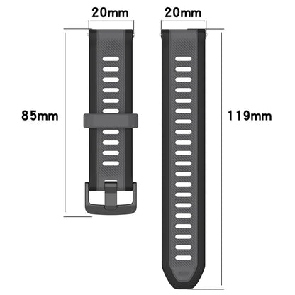 For Huawei Watch GT 2 / 3 / 3 Pro / Samsung Galaxy Watch6 Classic Silicone Band 20mm Dual-Color Textured Watch Strap