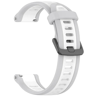 For Huawei Watch GT 2 / 3 / 3 Pro / Samsung Galaxy Watch6 Classic Silicone Band 20mm Dual-Color Textured Watch Strap