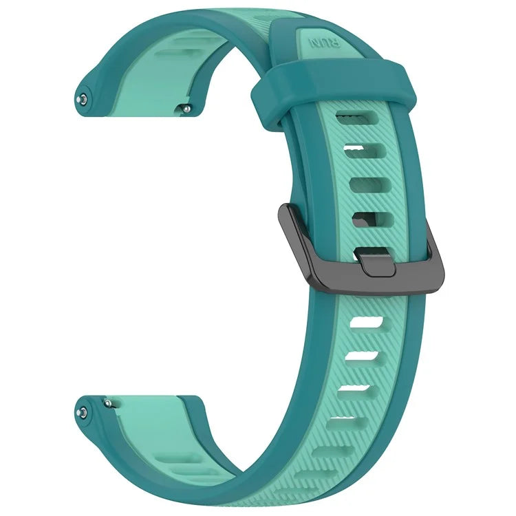 For Huawei Watch GT 2 / 3 / 3 Pro / Samsung Galaxy Watch6 Classic Silicone Band 20mm Dual-Color Textured Watch Strap