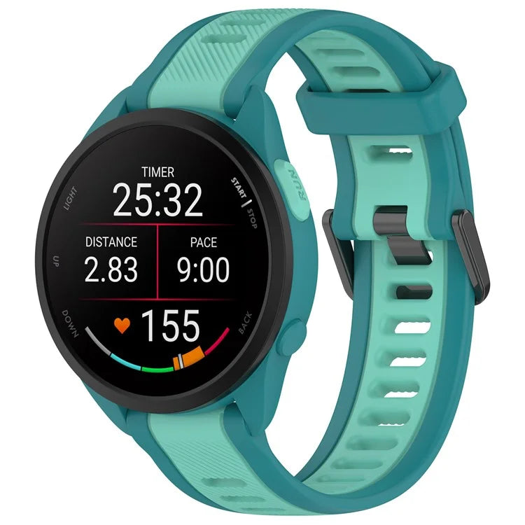 For Huawei Watch GT 2 / 3 / 3 Pro / Samsung Galaxy Watch6 Classic Silicone Band 20mm Dual-Color Textured Watch Strap
