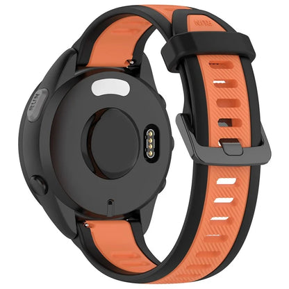 For Huawei Watch GT 2 / 3 / 3 Pro / Samsung Galaxy Watch6 Classic Silicone Band 20mm Dual-Color Textured Watch Strap