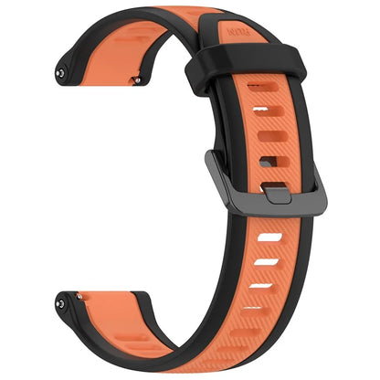 For Huawei Watch GT 2 / 3 / 3 Pro / Samsung Galaxy Watch6 Classic Silicone Band 20mm Dual-Color Textured Watch Strap