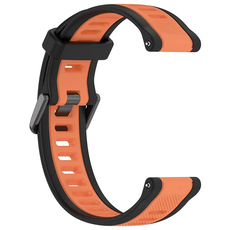 For Huawei Watch GT 2 / 3 / 3 Pro / Samsung Galaxy Watch6 Classic Silicone Band 20mm Dual-Color Textured Watch Strap