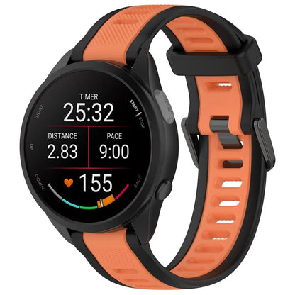 For Huawei Watch GT 2 / 3 / 3 Pro / Samsung Galaxy Watch6 Classic Silicone Band 20mm Dual-Color Textured Watch Strap
