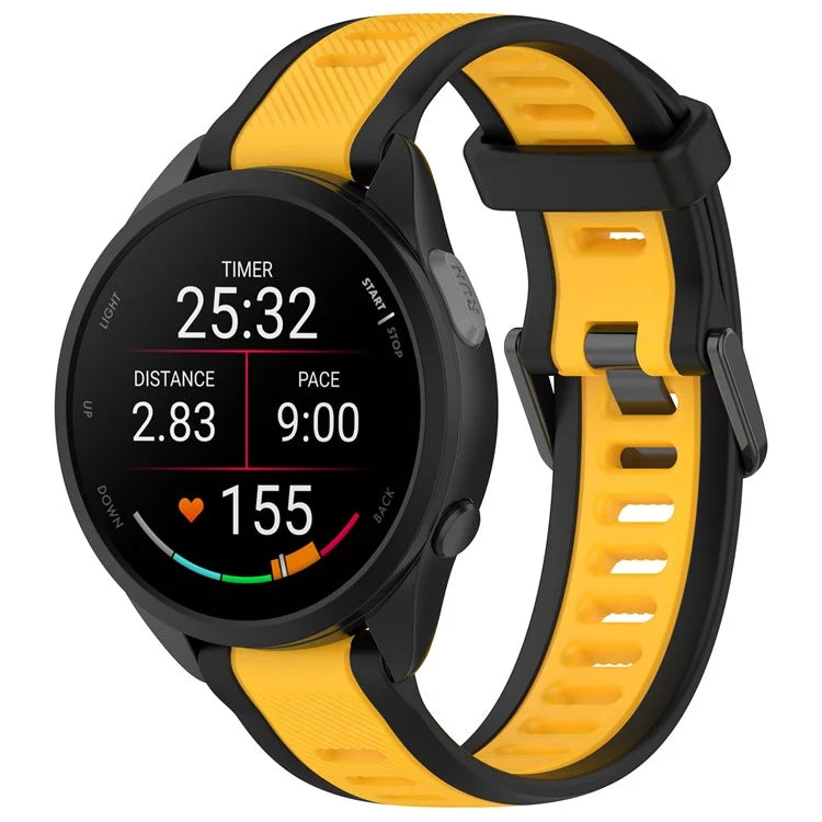 For Huawei Watch GT 2 / 3 / 3 Pro / Samsung Galaxy Watch6 Classic Silicone Band 20mm Dual-Color Textured Watch Strap