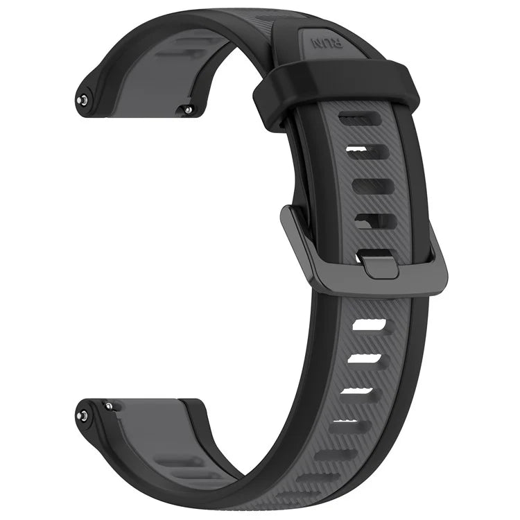 For Huawei Watch GT 4 46mm / Samsung Gear S3 Classic 22mm Wrist Strap Dual-Color Textured Silicone Watchband