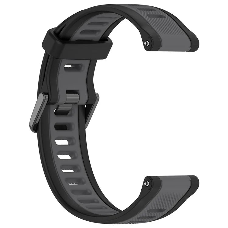 For Huawei Watch GT 4 46mm / Samsung Gear S3 Classic 22mm Wrist Strap Dual-Color Textured Silicone Watchband