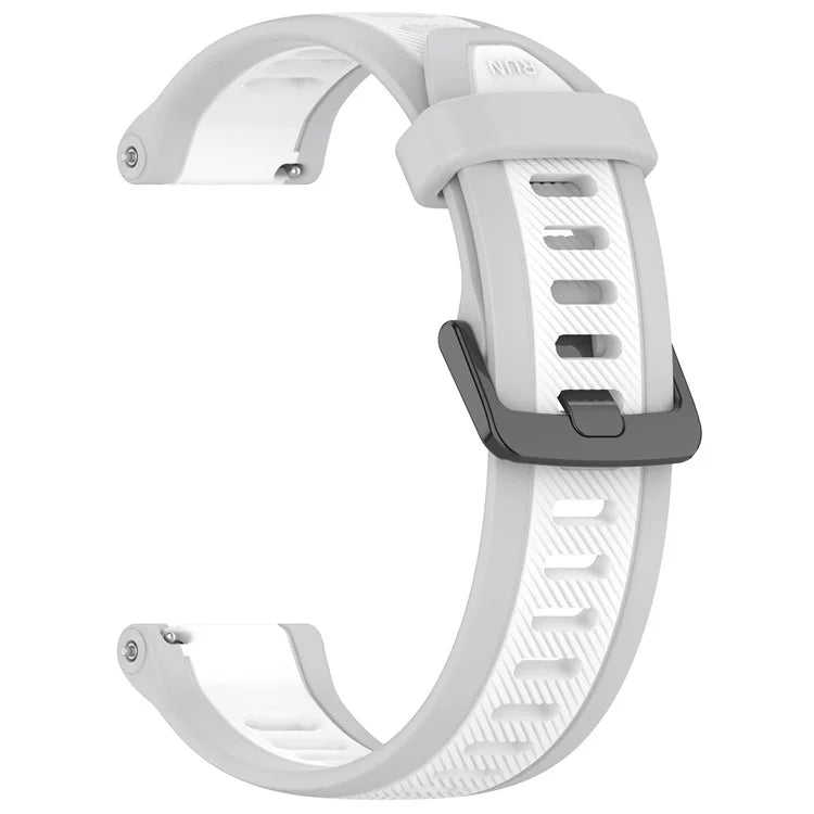 For Huawei Watch GT 4 46mm / Samsung Gear S3 Classic 22mm Wrist Strap Dual-Color Textured Silicone Watchband