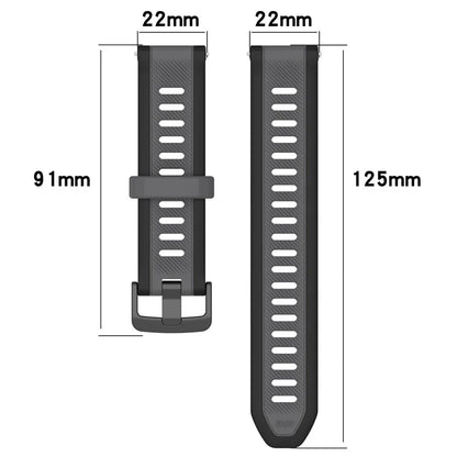 For Huawei Watch GT 4 46mm / Samsung Gear S3 Classic 22mm Wrist Strap Dual-Color Textured Silicone Watchband