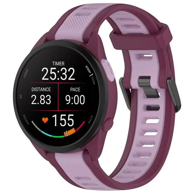 For Huawei Watch GT 4 46mm / Samsung Gear S3 Classic 22mm Wrist Strap Dual-Color Textured Silicone Watchband