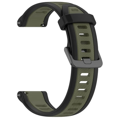 For Huawei Watch GT 4 46mm / Samsung Gear S3 Classic 22mm Wrist Strap Dual-Color Textured Silicone Watchband