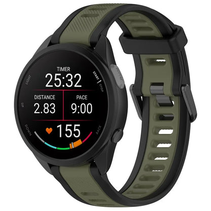 For Huawei Watch GT 4 46mm / Samsung Gear S3 Classic 22mm Wrist Strap Dual-Color Textured Silicone Watchband