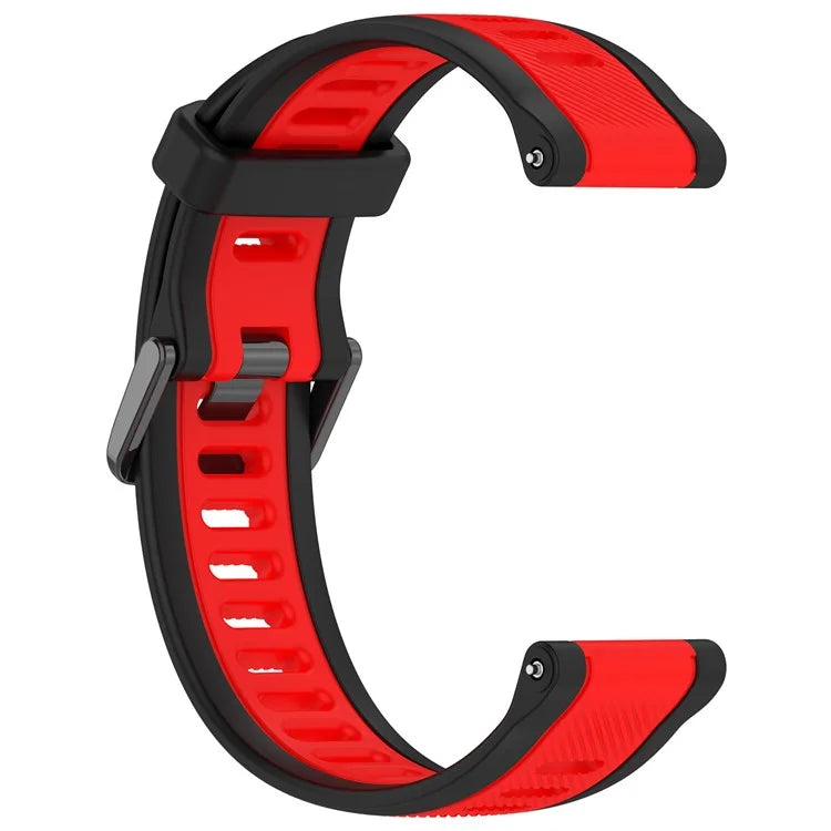 For Huawei Watch GT 4 46mm / Samsung Gear S3 Classic 22mm Wrist Strap Dual-Color Textured Silicone Watchband