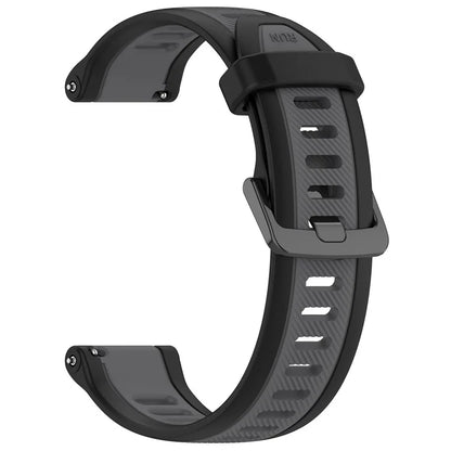For Huawei Watch GT 4 41mm / Garmin Venu 3S Silicone Watch Bands Dual-Color 18mm Textured Strap