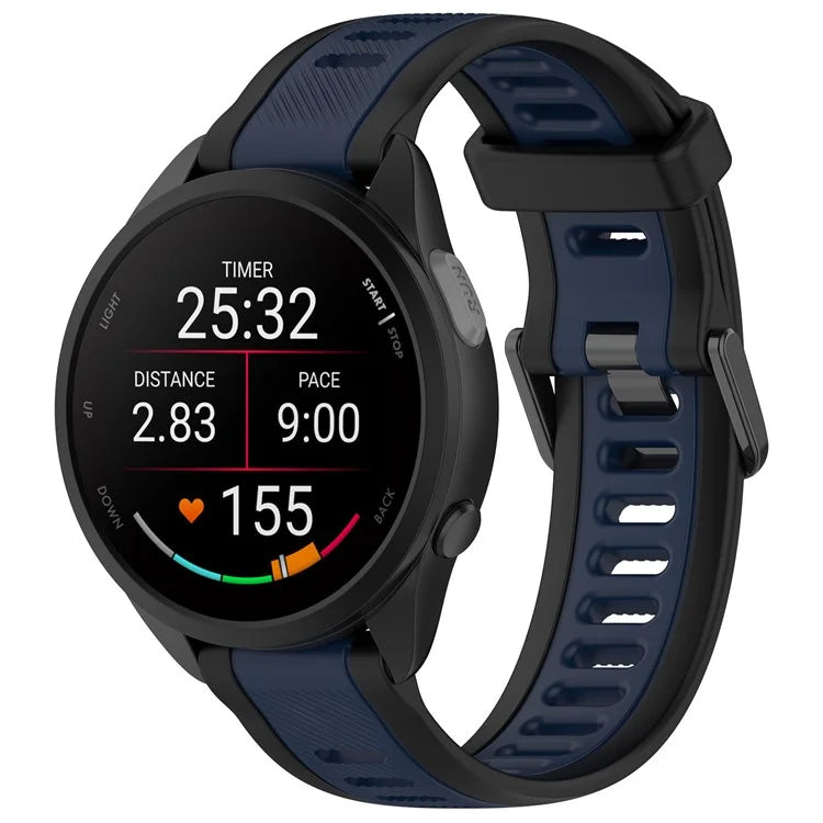 For Huawei Watch GT 4 41mm / Garmin Venu 3S Silicone Watch Bands Dual-Color 18mm Textured Strap