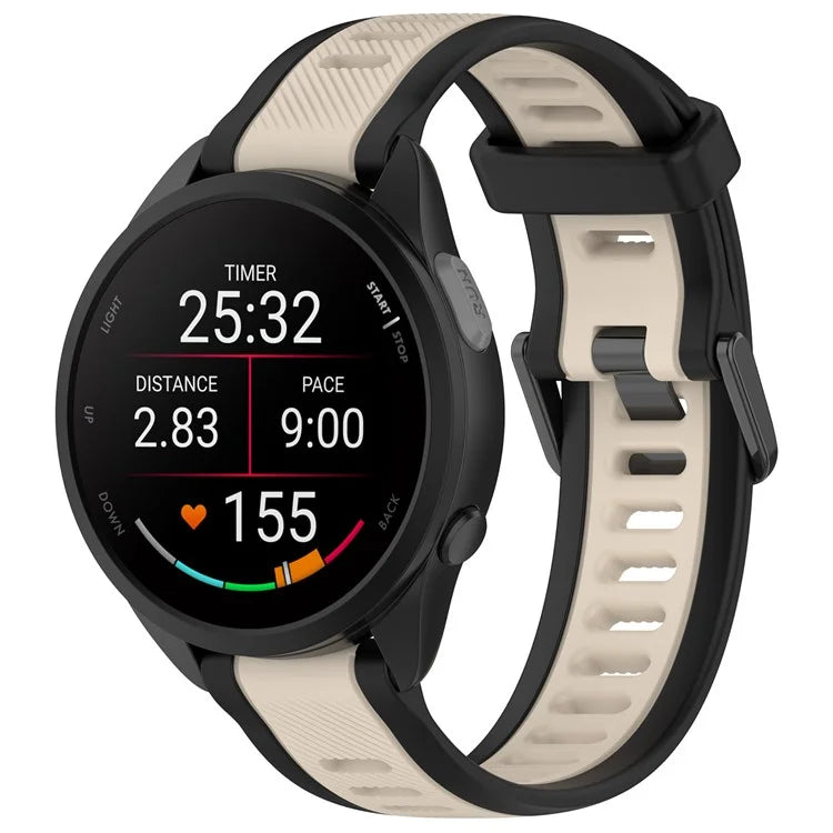 For Huawei Watch GT 4 41mm / Garmin Venu 3S Silicone Watch Bands Dual-Color 18mm Textured Strap
