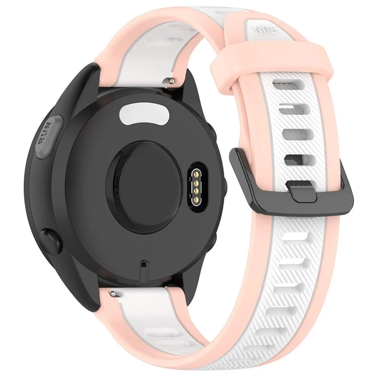 For Huawei Watch GT 4 41mm / Garmin Venu 3S Silicone Watch Bands Dual-Color 18mm Textured Strap