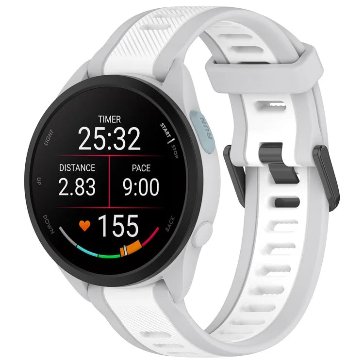 For Huawei Watch GT 4 41mm / Garmin Venu 3S Silicone Watch Bands Dual-Color 18mm Textured Strap