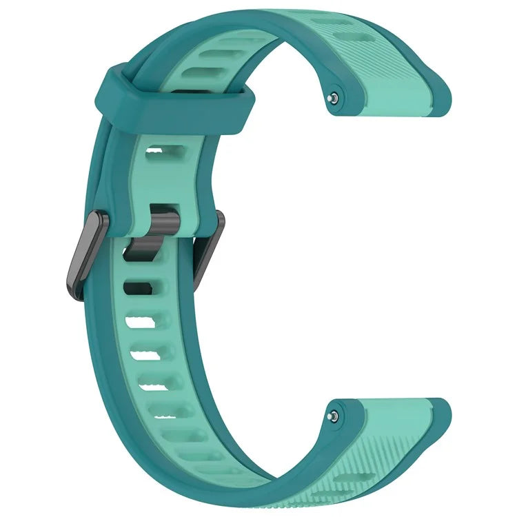 For Huawei Watch GT 4 41mm / Garmin Venu 3S Silicone Watch Bands Dual-Color 18mm Textured Strap