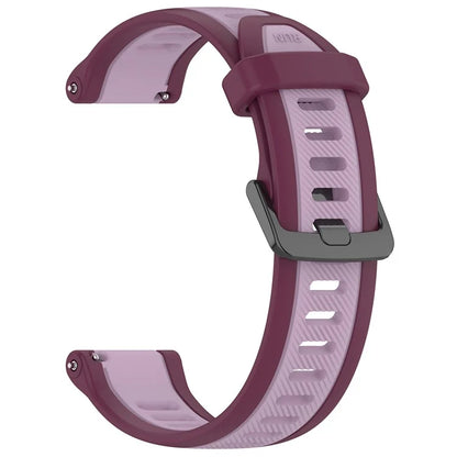 For Huawei Watch GT 4 41mm / Garmin Venu 3S Silicone Watch Bands Dual-Color 18mm Textured Strap