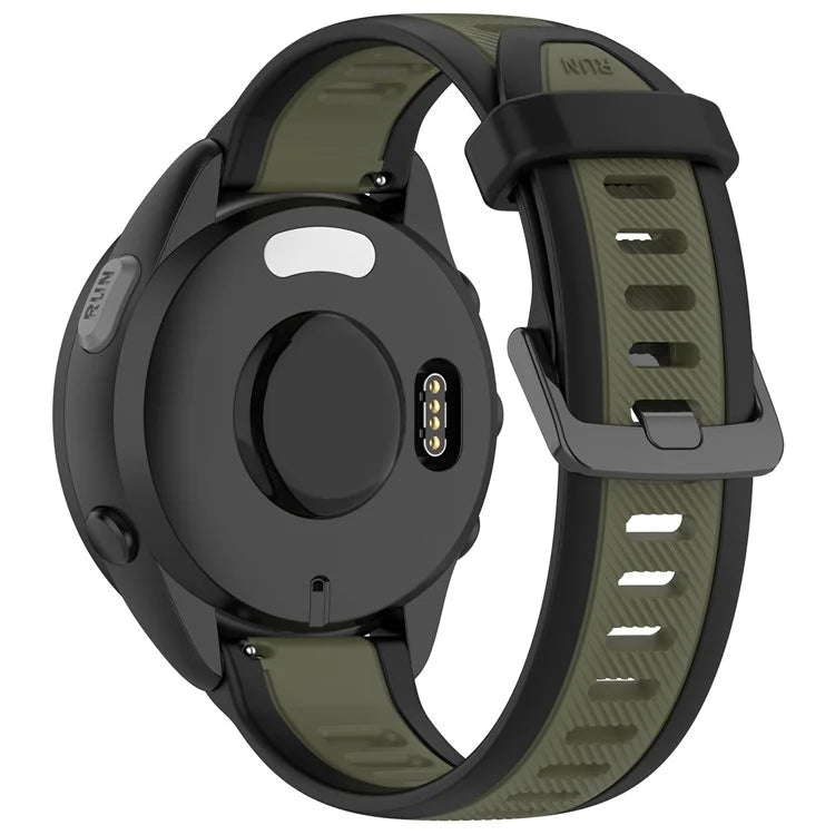 For Huawei Watch GT 4 41mm / Garmin Venu 3S Silicone Watch Bands Dual-Color 18mm Textured Strap