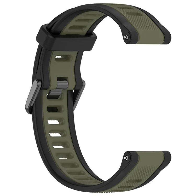 For Huawei Watch GT 4 41mm / Garmin Venu 3S Silicone Watch Bands Dual-Color 18mm Textured Strap